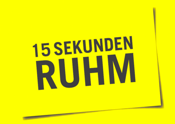 »15 Sekunden Ruhm« Lessing Produktgestaltung